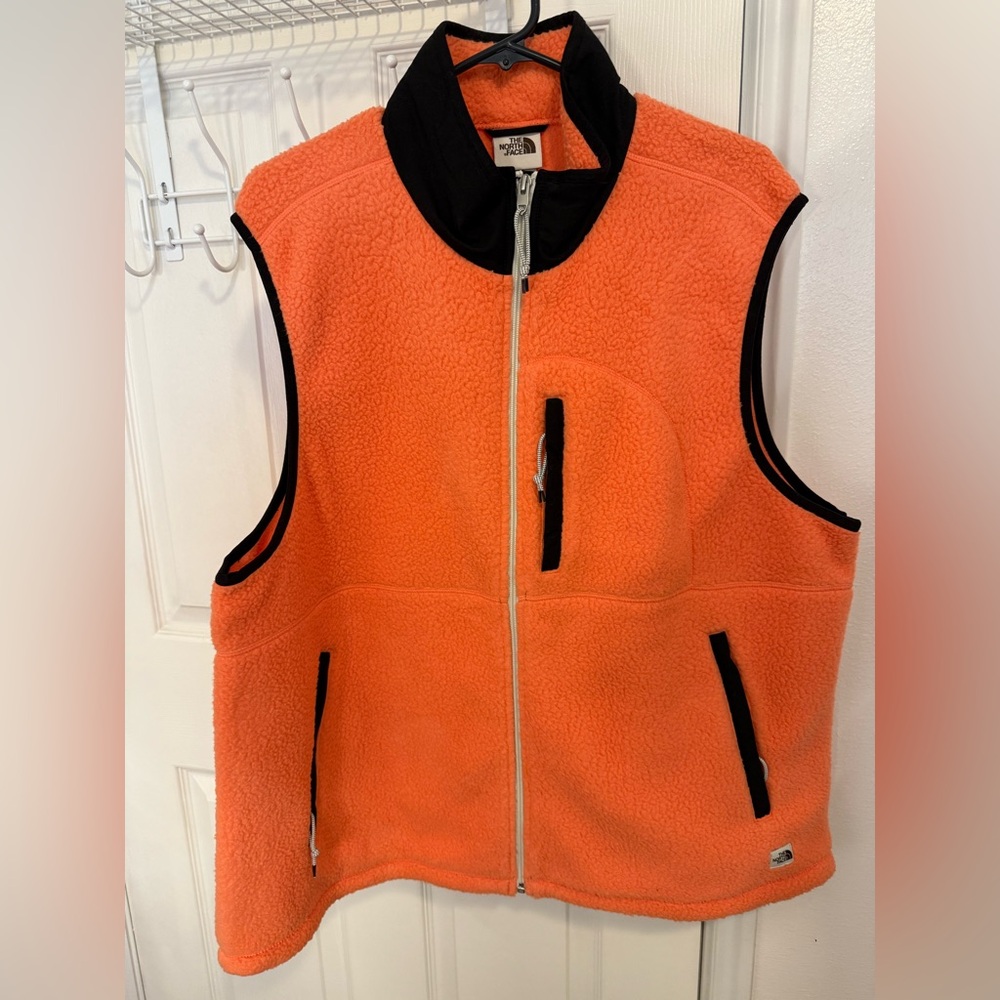 The North Face Bright Orange Fleece Vest
